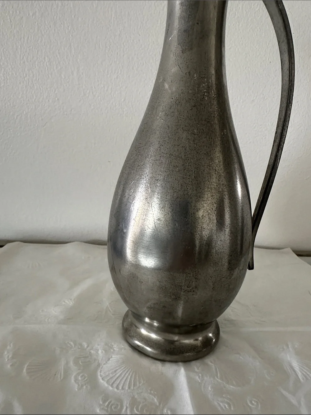 Royal Holland Pewter-Finish Decorative Pitcher Vase - Sleek Metallic Accent